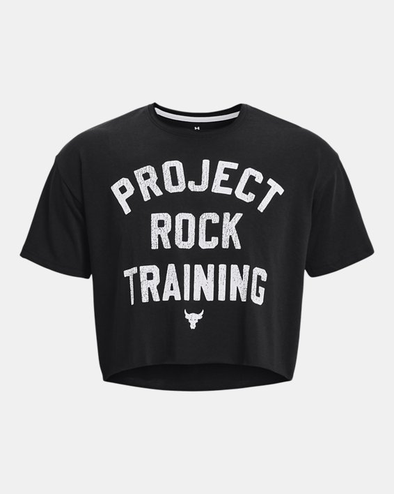 男士Project Rock Heavyweight Stay Hungry Cutoff T恤 in Black image number 4